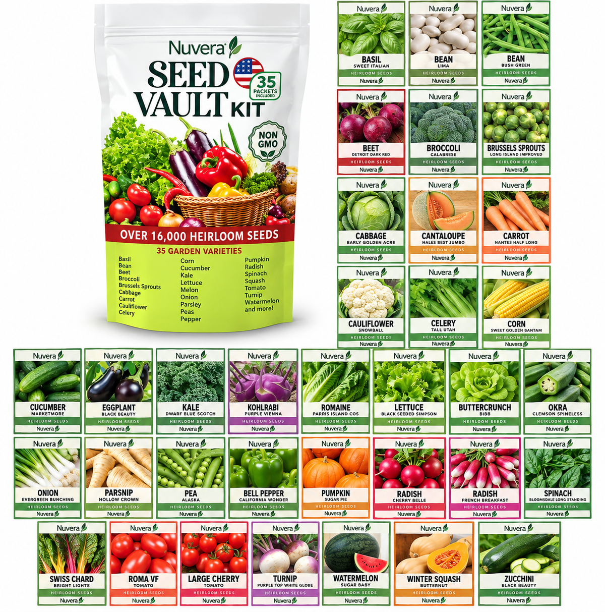 Nuteva® Seed Vault Kit - 35 Variety Pack